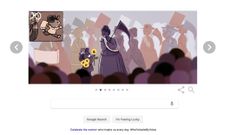 Google's doodle on March 8, 2017, celebrated 13 pioneering women, in honor of International Women's Day.