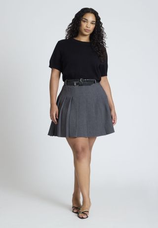 Pleated Mini Skirt