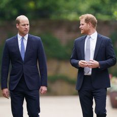 Prince William and Prince Harry attend the unveiling of Princess Diana's statue at Kensington Palace