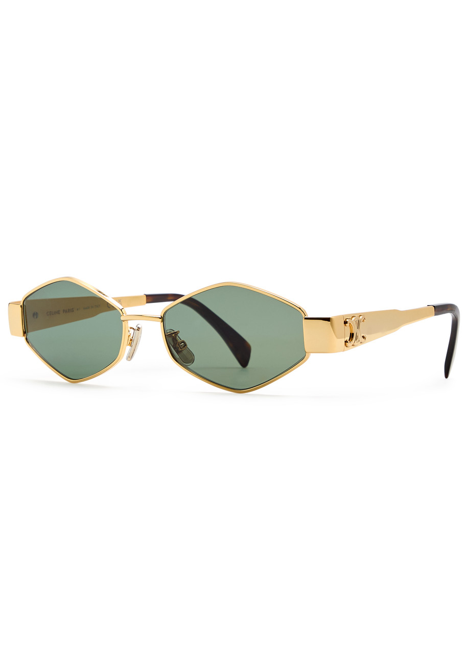 Hexagonal-Frame Sunglasses