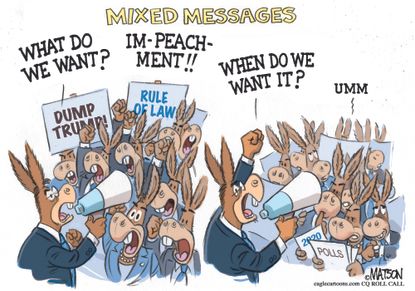 Political Cartoon U.S. Trump Democrats impeachment