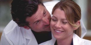 Patrick Dempsey and Ellen Pompeo as Derek and Meredith on Grey's Anatomy