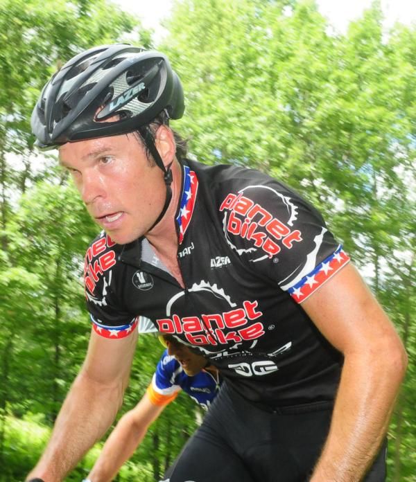 Jonathan Page (Planet Bike) started to slip backwards after his attack.
