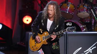 Kirk Hammett performs during the 2024 Gershwin Prize for Popular Song presentation to Elton John and Bernie Taupin by the Library of Congress at DAR Constitution Hall on March 20, 2024 in Washington, DC