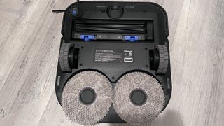 Mopping pads inside the DEEBOT X2 OMNI robot vacuum cleaner and mop