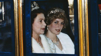 Queen Elizabeth and Princess Diana over the years
