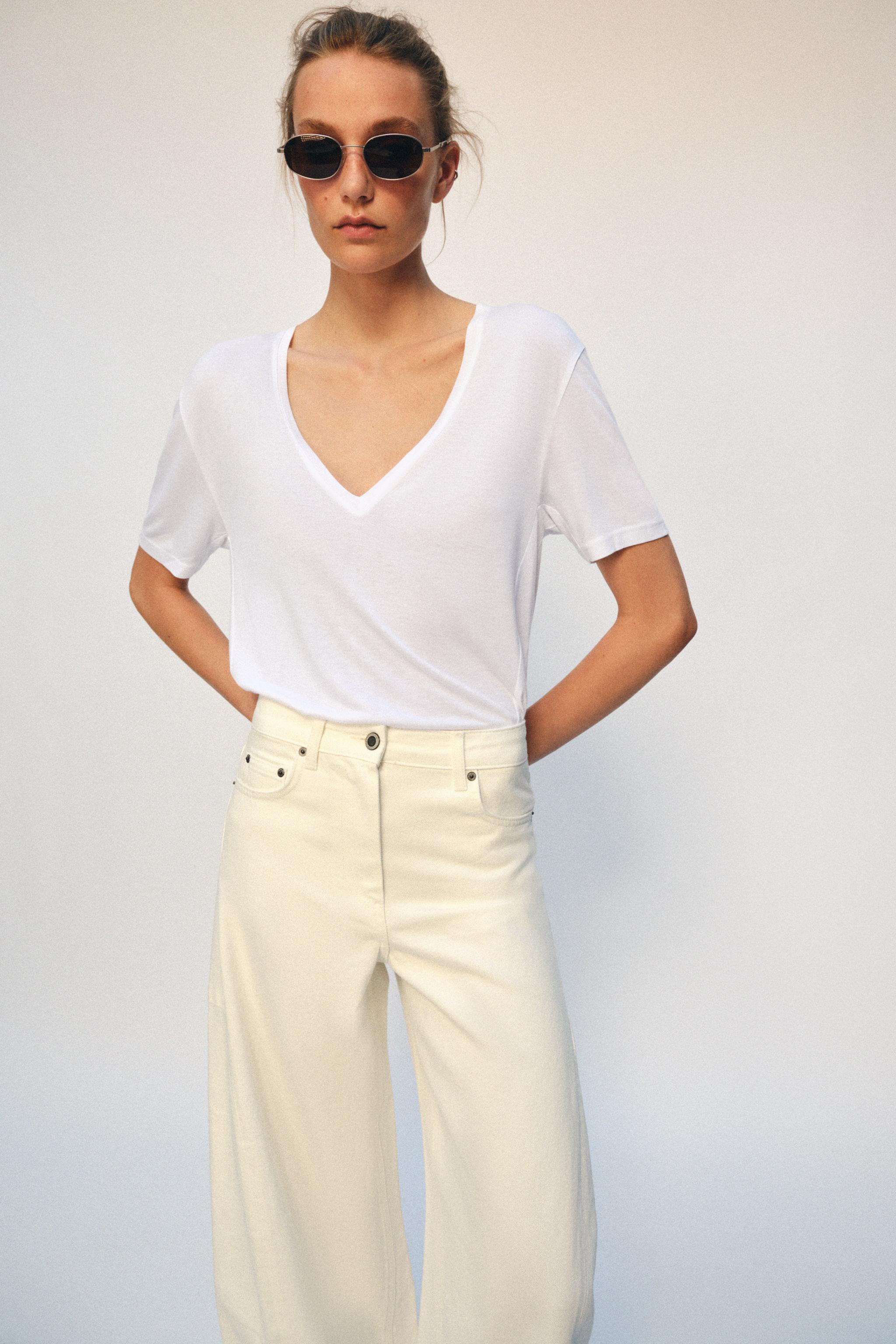 Flowy V-Neck T-Shirt