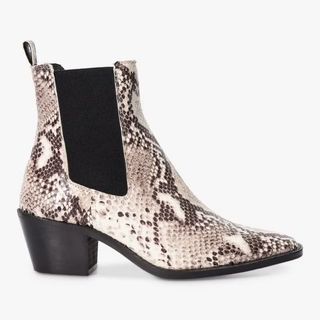 Pexas Snake Effect Leather Chelsea Boots cut out 