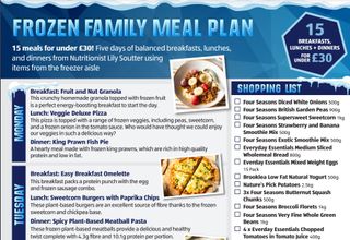 An image of the Aldi Frozen Family Meal Plan