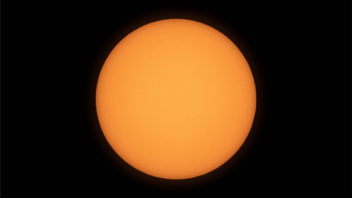 Photo of the sun at 1,200mm focal length.