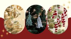 composite of three different types of christmas decorations