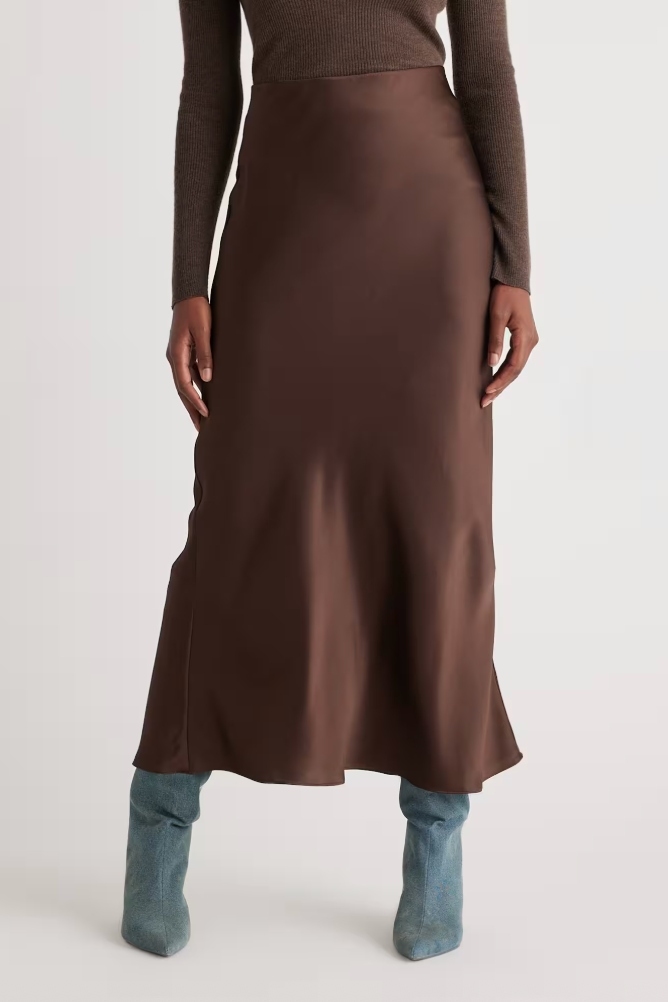 Quince, 100% Washable Silk Maxi Skirt