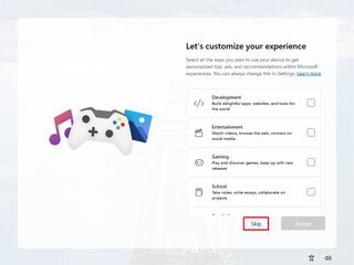 Windows 11 OOBE skip customize experience