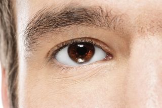 Close-up brown eye of a man