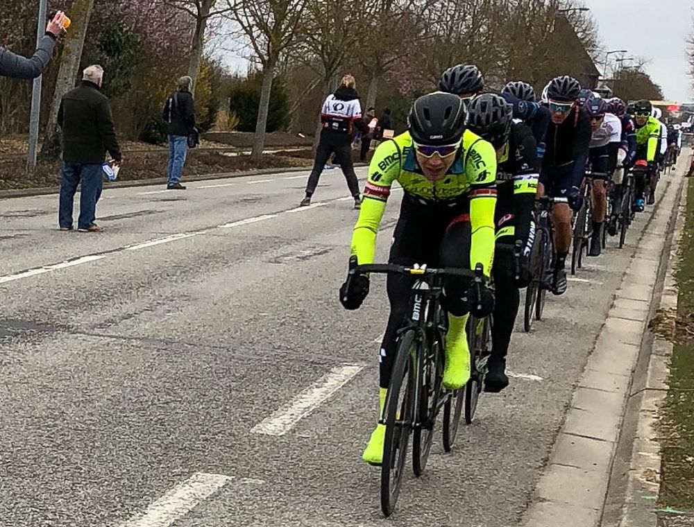 A Holowesko-Citadel rider drives the pace during Tour de Normandie