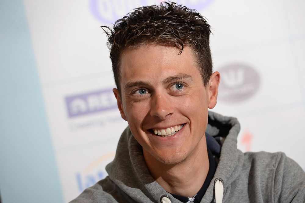 Niki Terpstra (Ettix-QuickStep) looks on during the press conference.