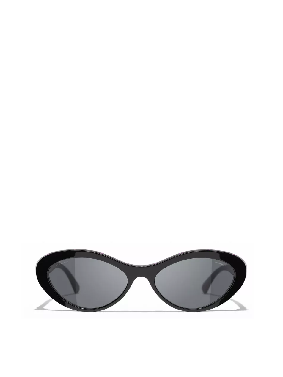 Ch5416 Oval-Frame Acetate Sunglasses