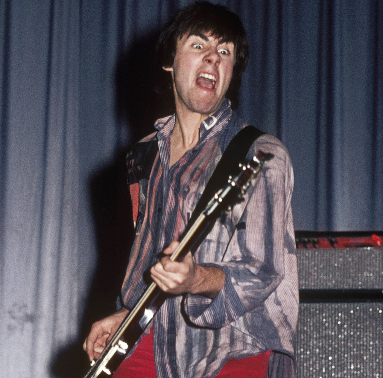 Glen Matlock performs onstage in the Sex Pistols' heyday