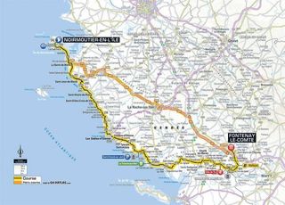 2018 Tour de France stage 1 map