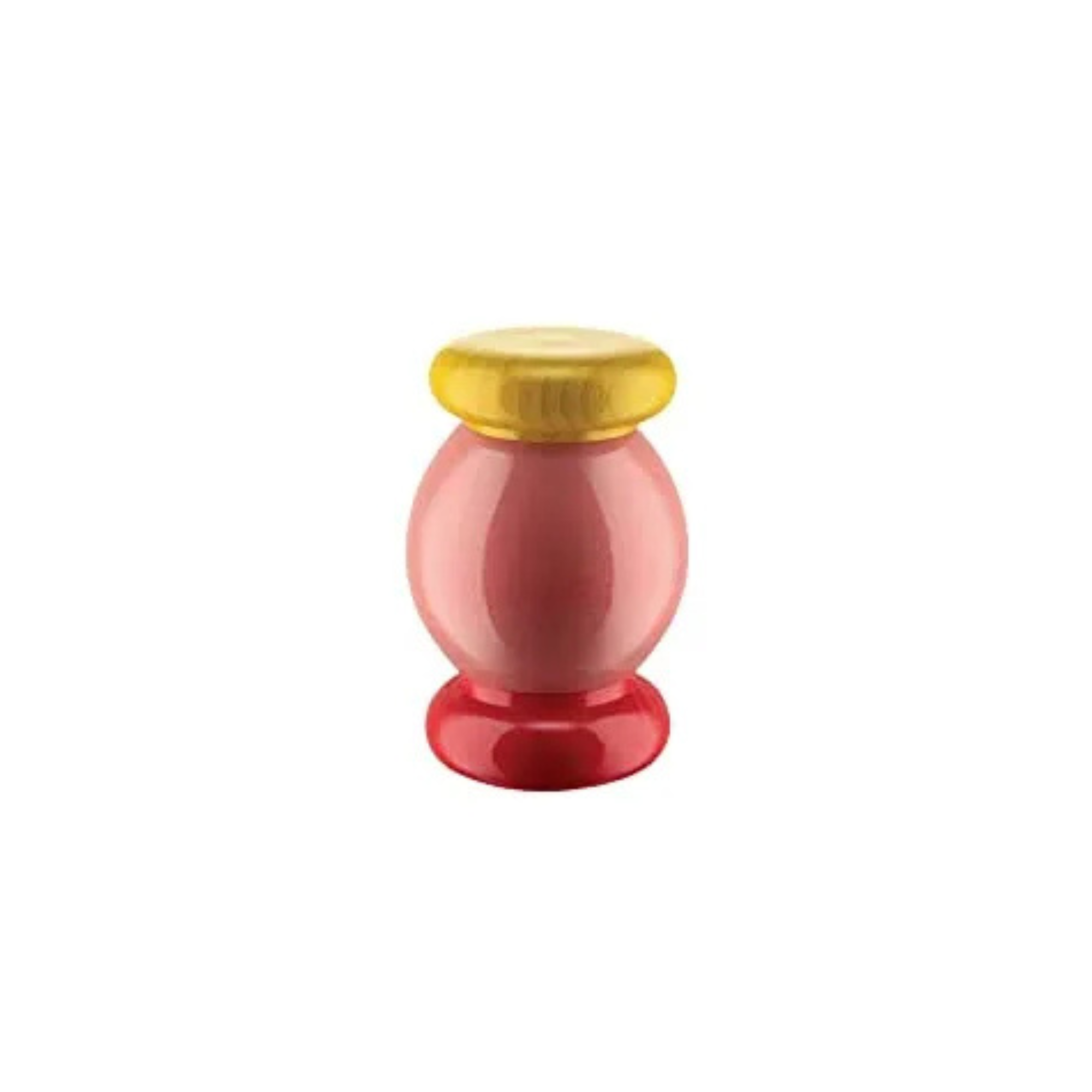 Alessi Es18 2 Salt, Pepper and Spice Grinder in Beech-Wood, 100 Values Collection, Yellow,red,pink