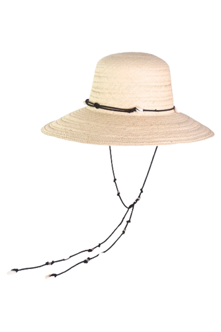 Sensi Studio Lampshade Texturized Straw Bucket Hat With Shells (Was $204) 