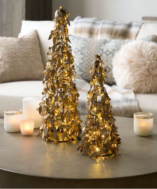 Two metal Christmas tree decorations