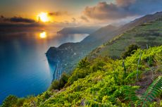 Sunset over Corniglia, Cinque Terre CBDD4C coastal italian wines