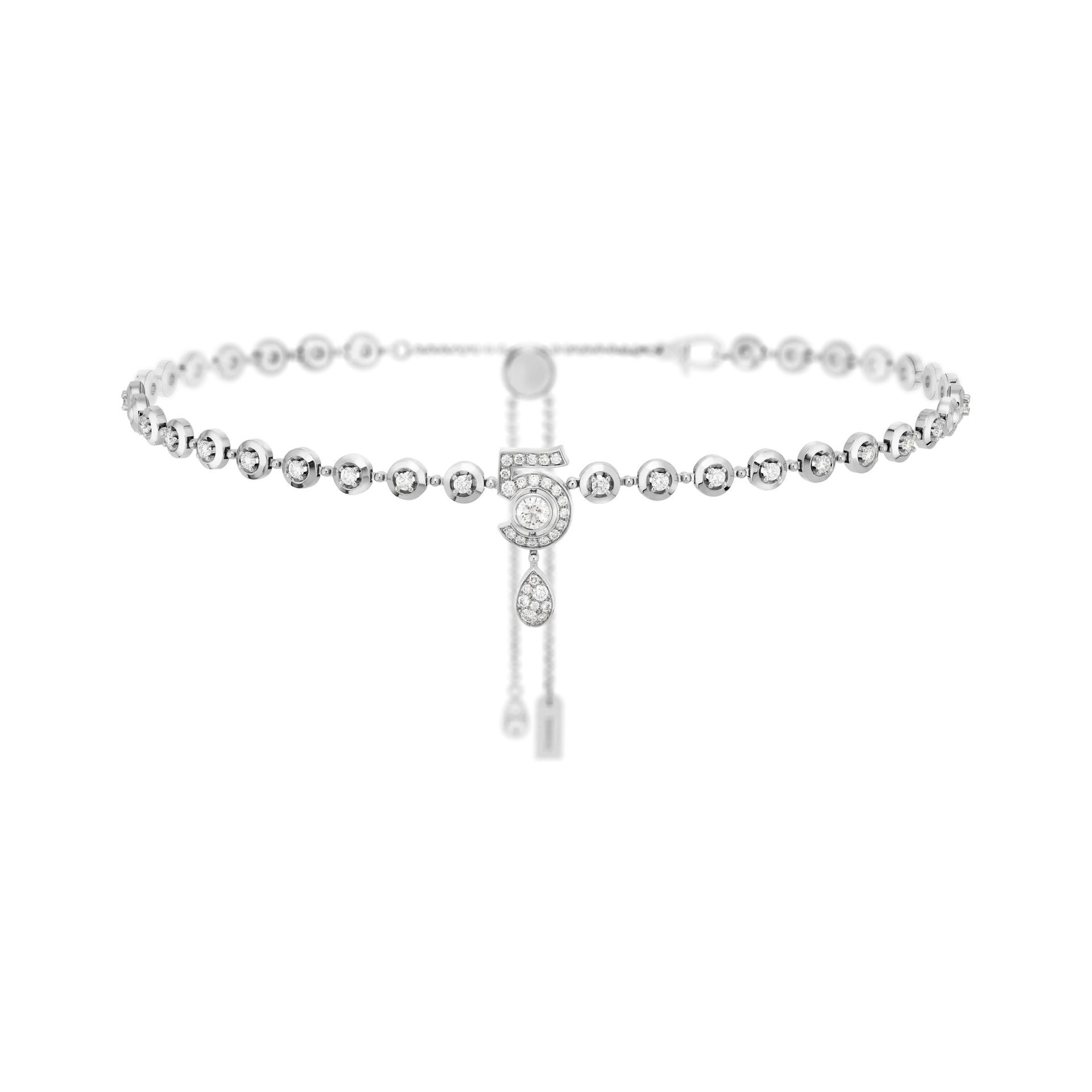 Chanel, Eternal N°5 Diamond Line Necklace in 18K White Gold