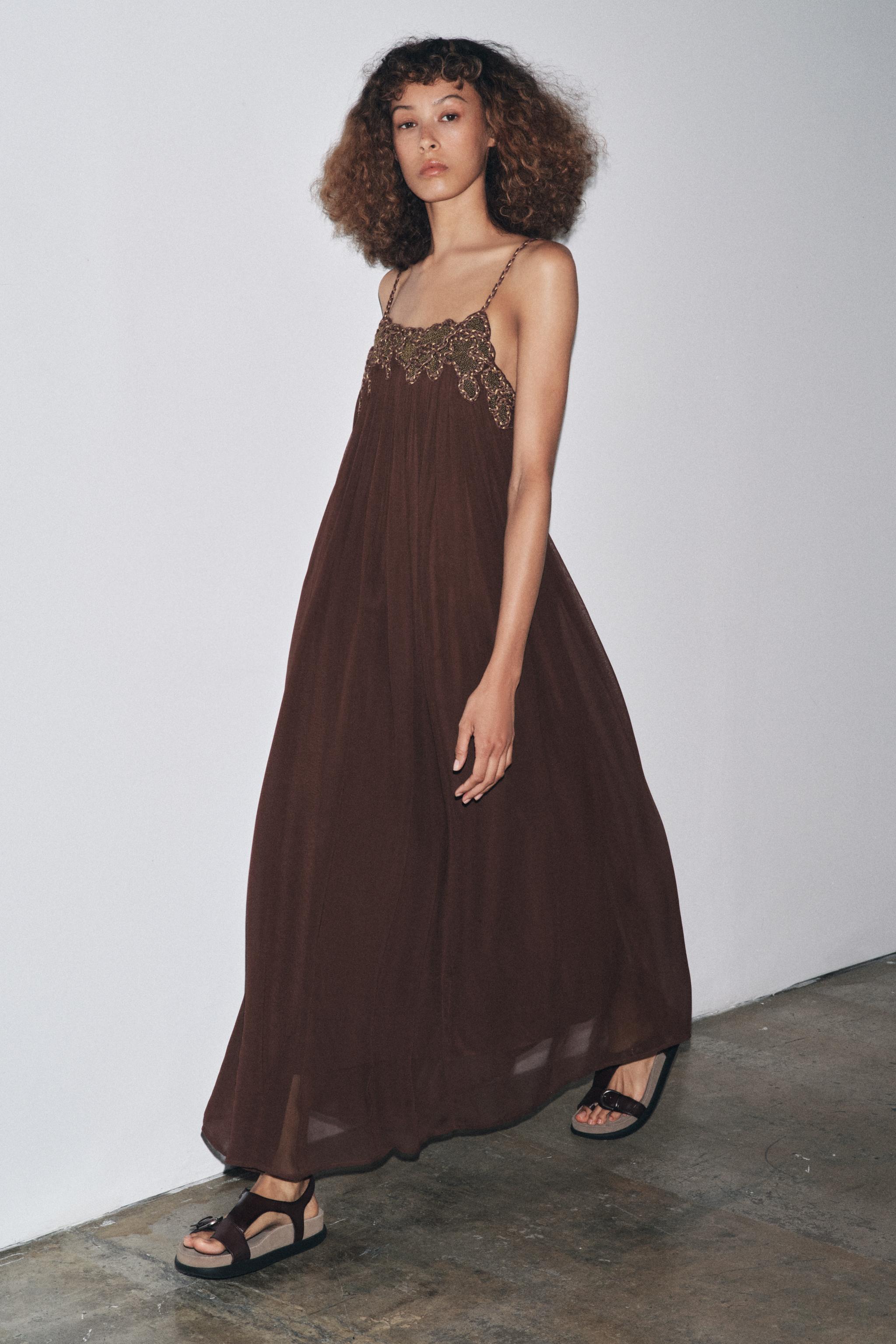Zw Collection Long Embroidered Dress
