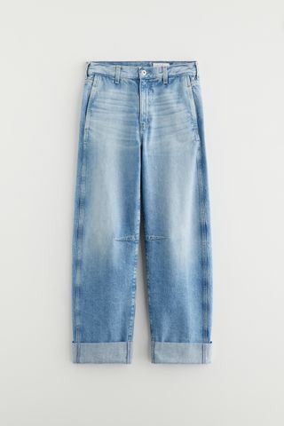 Mercer Cuffed High-Rise Barrel Jeans