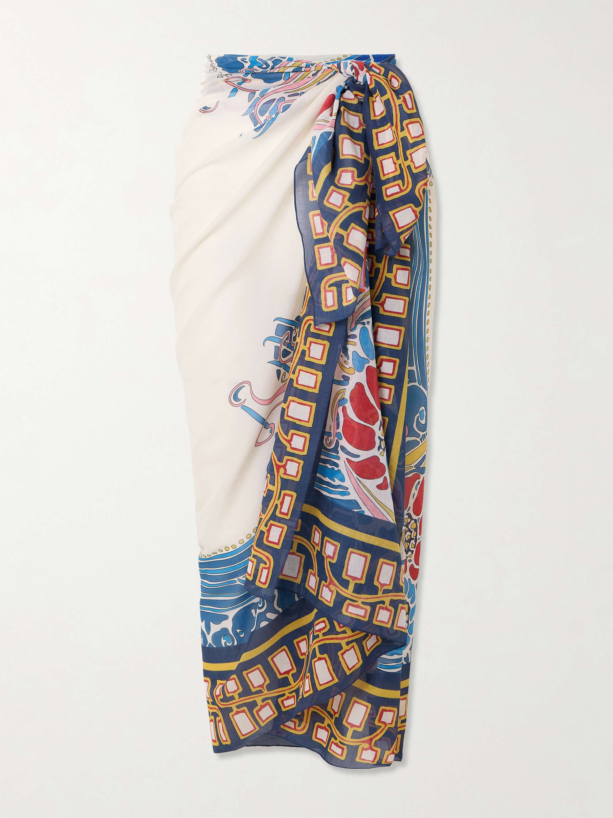 Printed Cotton-Voile Pareo