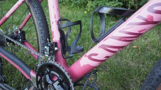Close up of bottle cages on Canyon Grizl CF SL WMN 6 bike