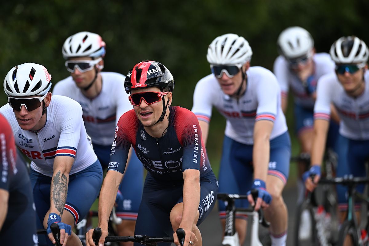 Picture by Will PalmerSWpixcom 08092022 Cycling 2022 AJ Bell Tour of Britain Stage 5 West Bridgeford to Mansfield England Tom Pidcock of Team INEOS Grenadier