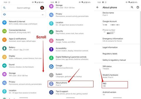 how to find phone through imei number