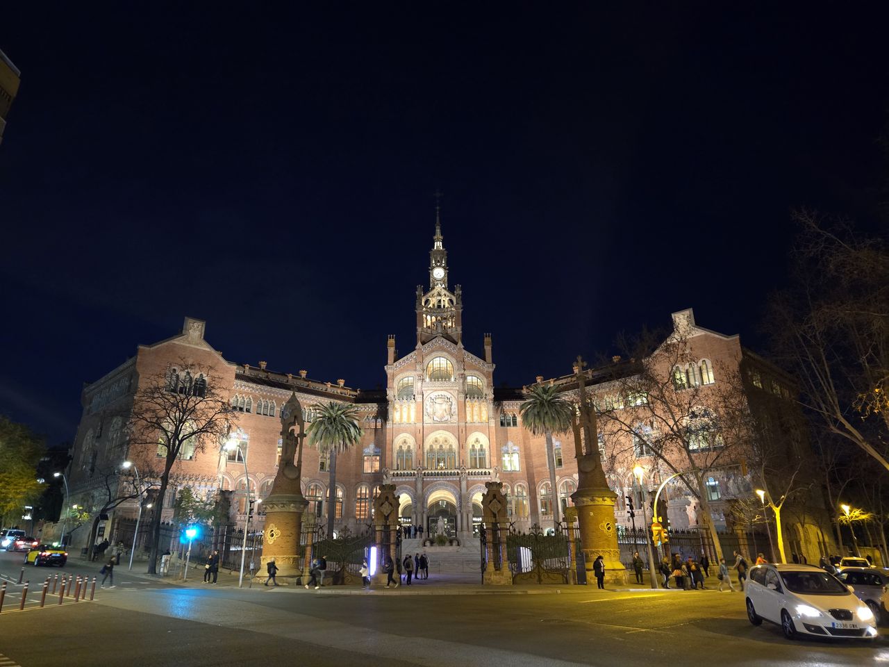 A building at night