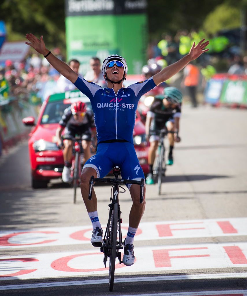 Julian Alaphilippe wins stage 8 of the Vuelta a Espa&ntilde;a.