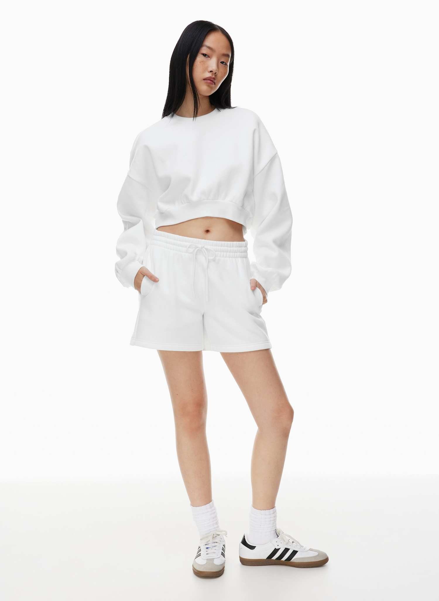 Cozy Sweatfleece Boyfriend Mid-Thigh Short
