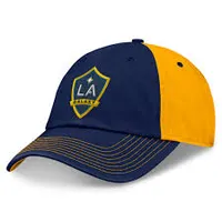 LA Galaxy Fanatics Iconic Blocked Fundamental Adjustable Hat - Navy/Gold