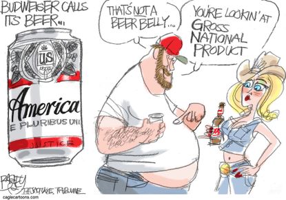 Editorial Cartoon U.S. America Budweiser 2016