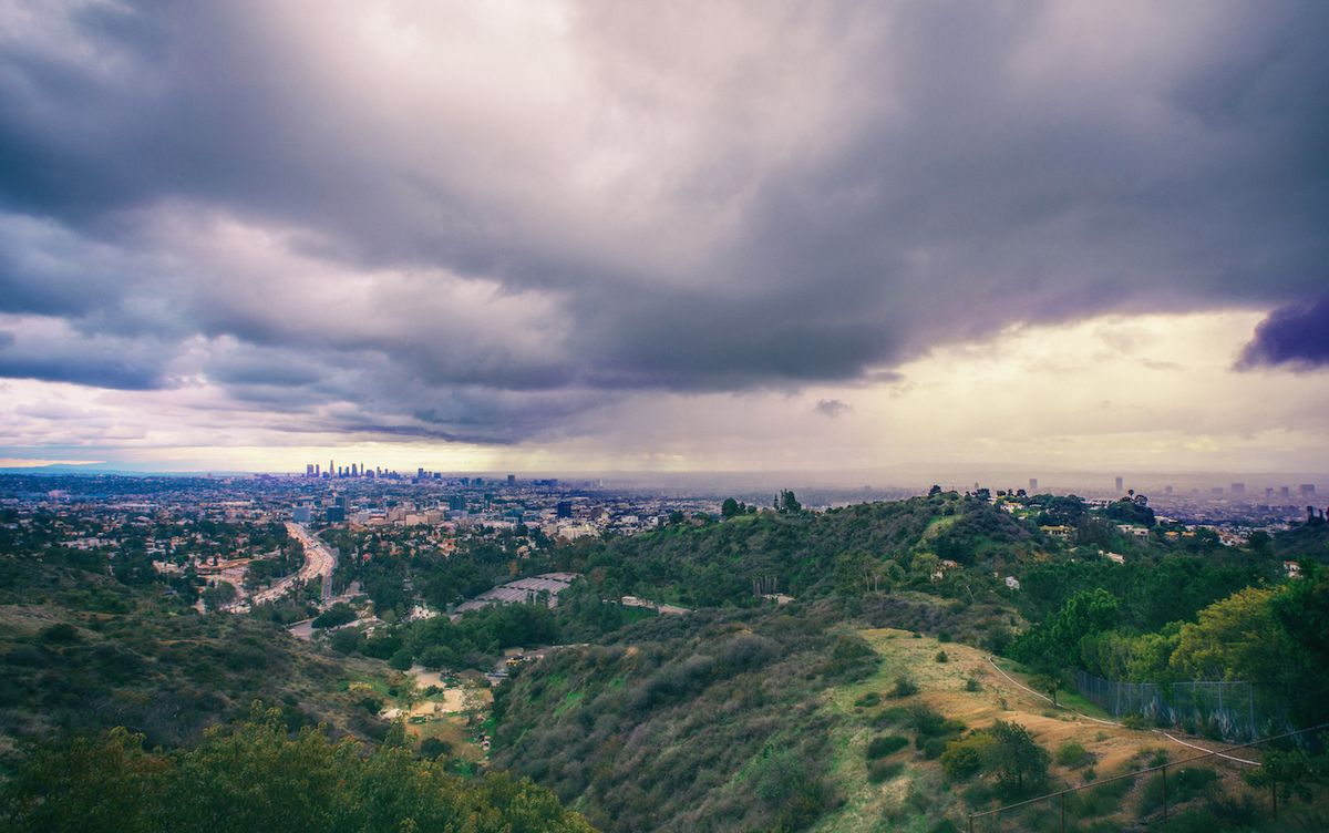 Atmospheric river over Los Angeles.