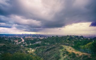 Atmospheric river over Los Angeles.