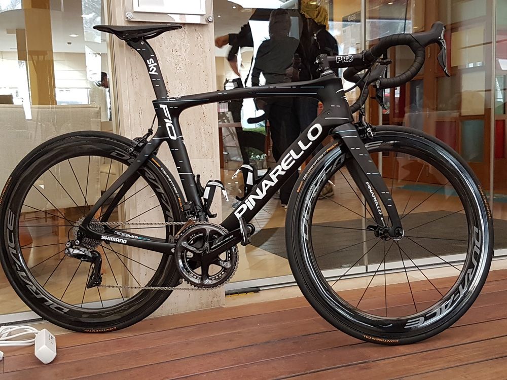 Team Sky showed of their new Pinarello Dogma F10 bikes at their training camp in Mallorca