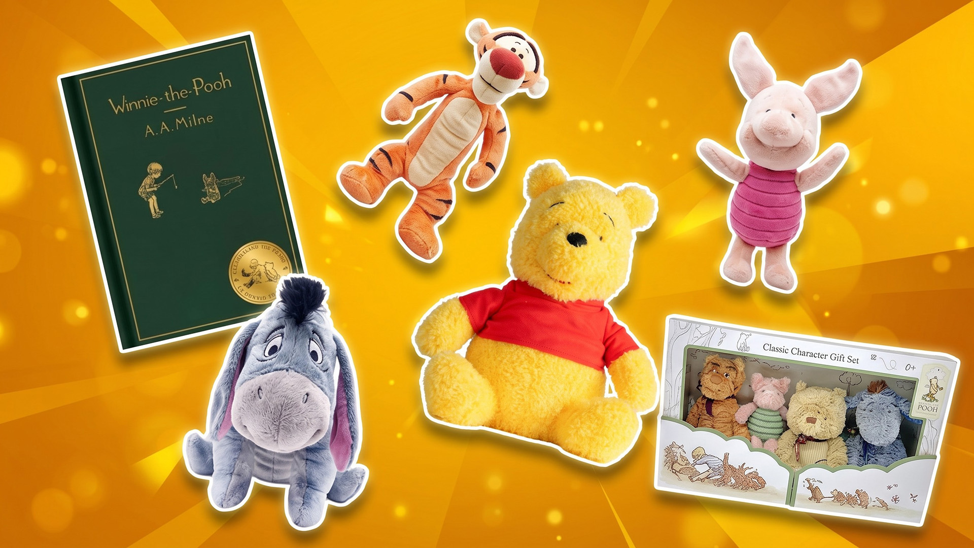 A selection of Winnie the Pooh merchandise