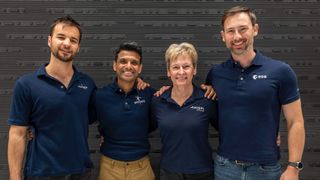 The crew of Axiom Space's Ax-4 astronaut mission to the International Space Station. From left to right: Tibor Kapu of Hungary, Shubhanshu Shukla of India, American Peggy Whitson and Poland’s Sławosz Uznański-Wiśniewski.