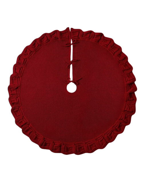 Knitted Christmas Tree Skirt 