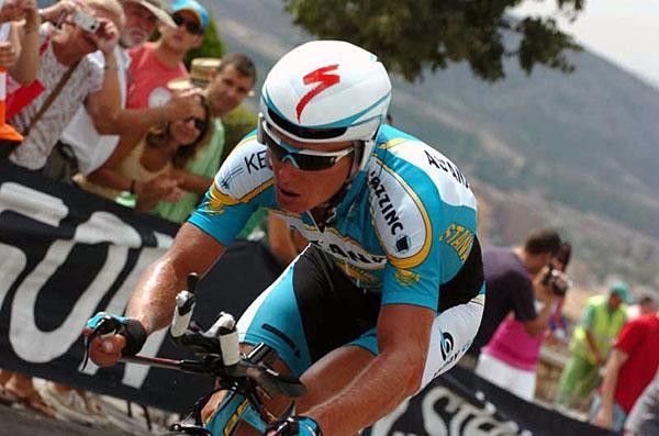 Alexandre Vinokourov (Astana Team) placed third in Saturday's time trial