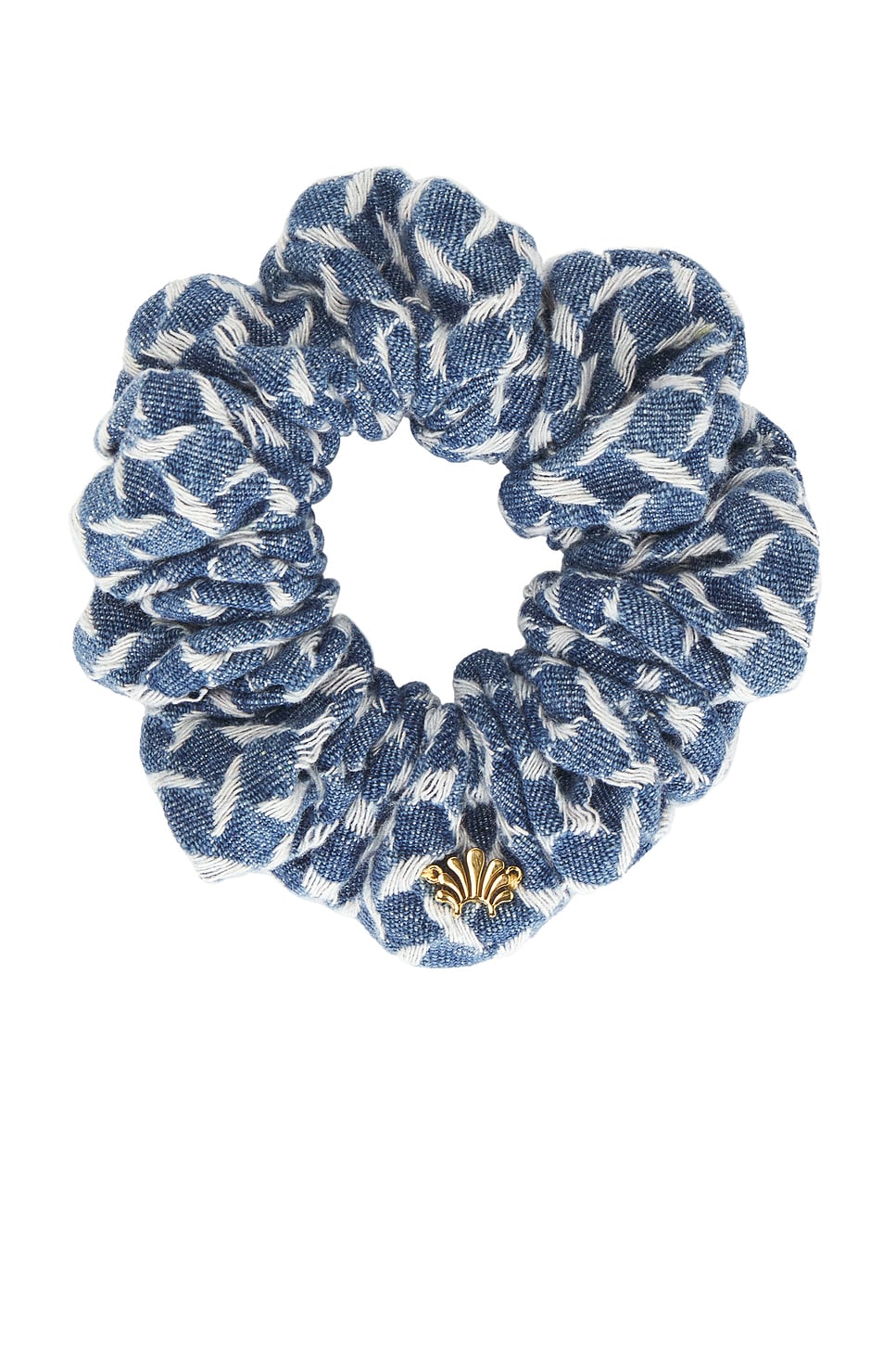Lattice Denim Scrunchie