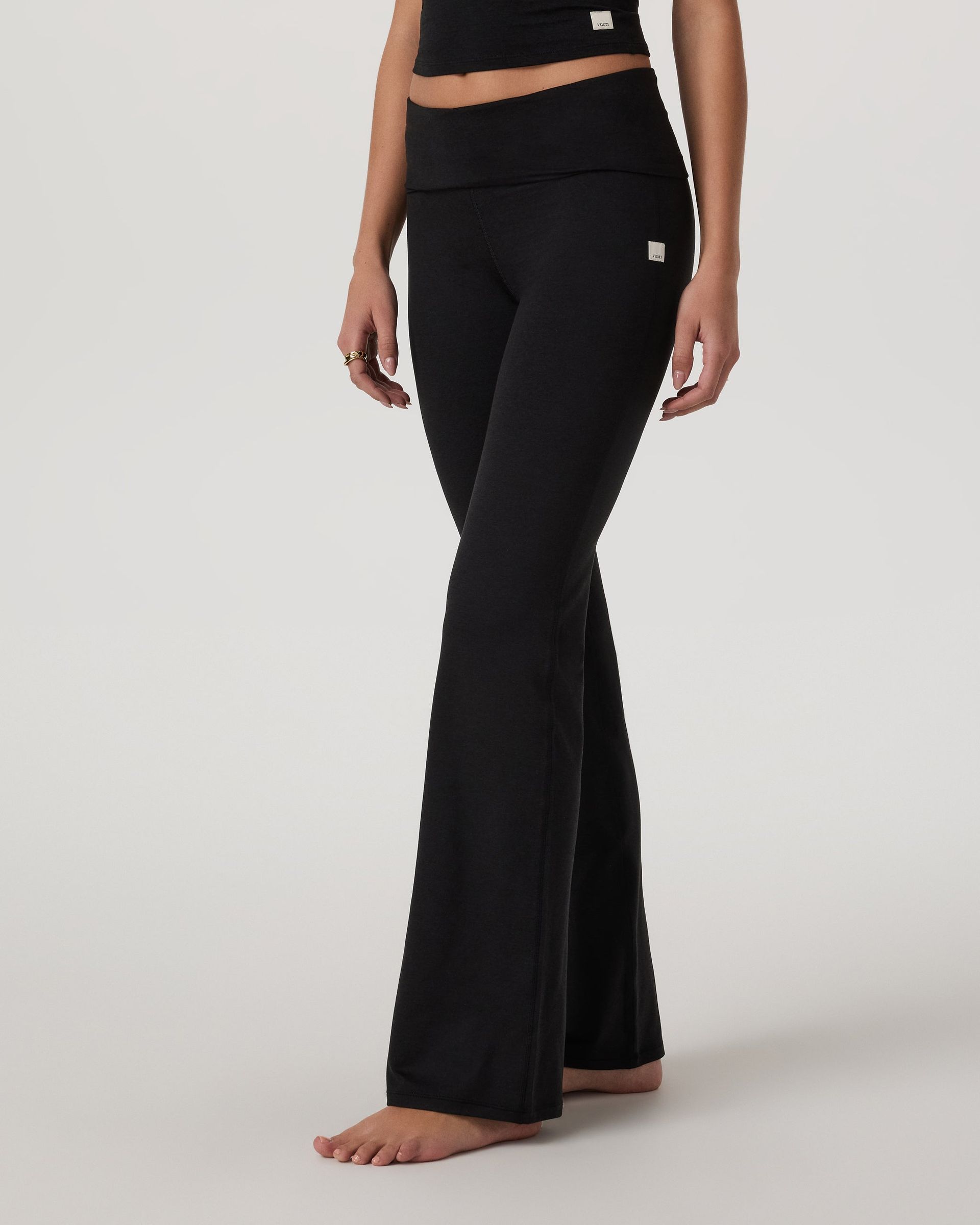 Halo Foldover Pant - Black Heather - Xxs