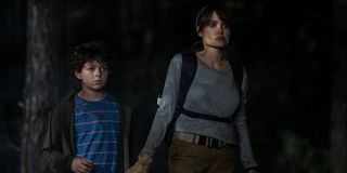 Finn Little and Angelina Jolie in Those Who Wish Me Dead (2021)