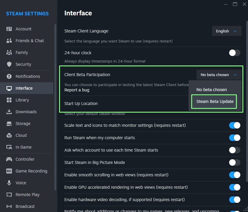 New Steam Performance Overlay
